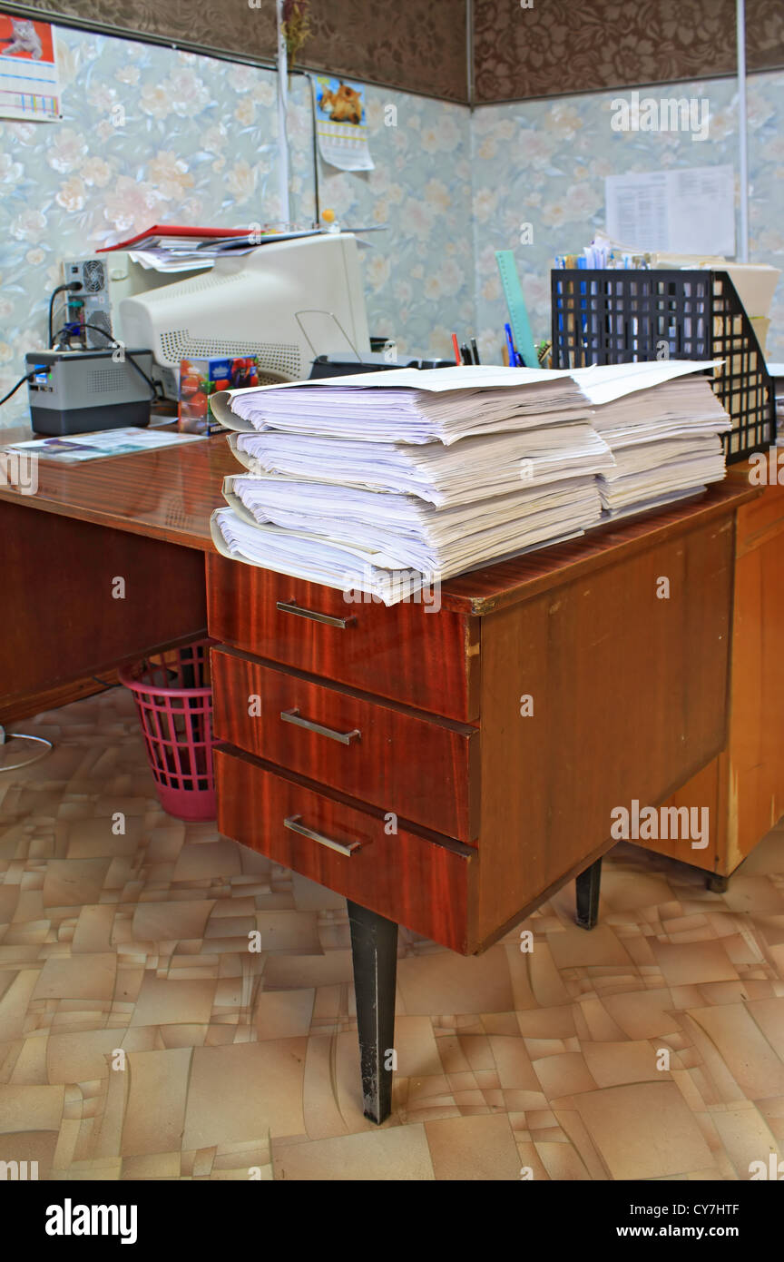 heap of the papers on table in office Stock Photo - Alamy