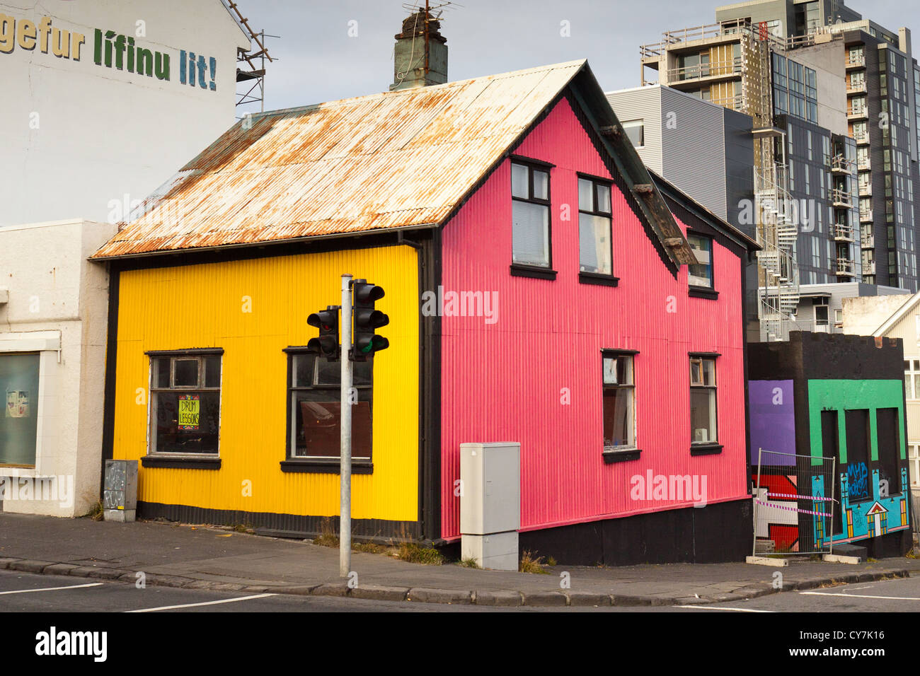A colourful house in Reykjavik in Iceland Stock Photo Alamy