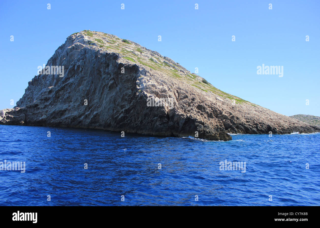 Cliff island and sea landscape - Kornati natural park, Croatia, Europe Stock Photo