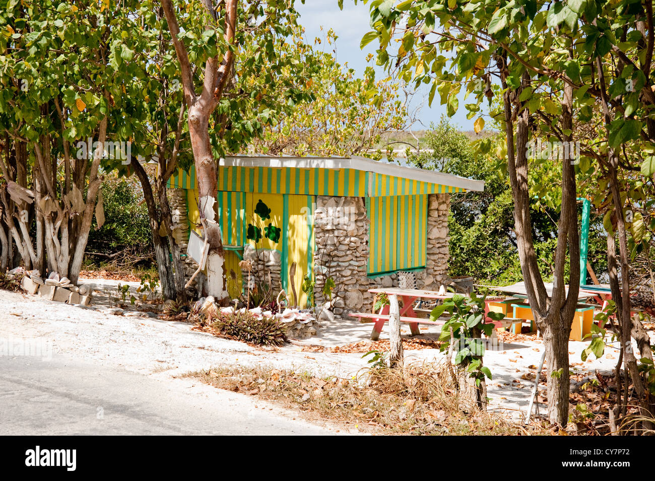 Hut on Little Cayman island Stock Photo Alamy