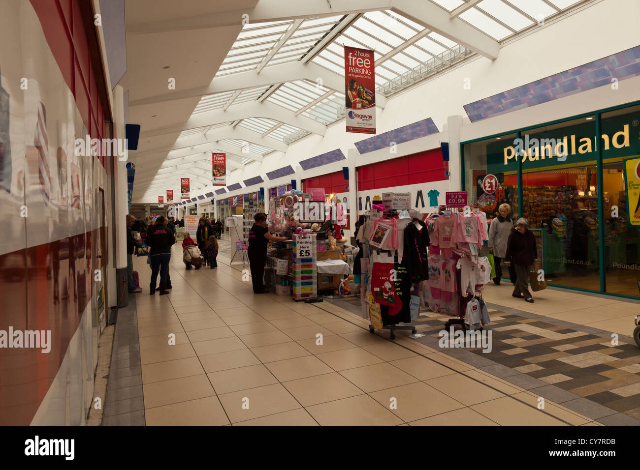 Kingsway Shopping Centre center Mall, Newport, Wales, UK. Stock Photo