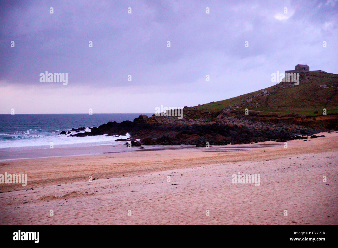 Fistral beach, Newquay, Cornwall, mecca for surfers and cool dudes from all over the UK and Europe. Stock Photo