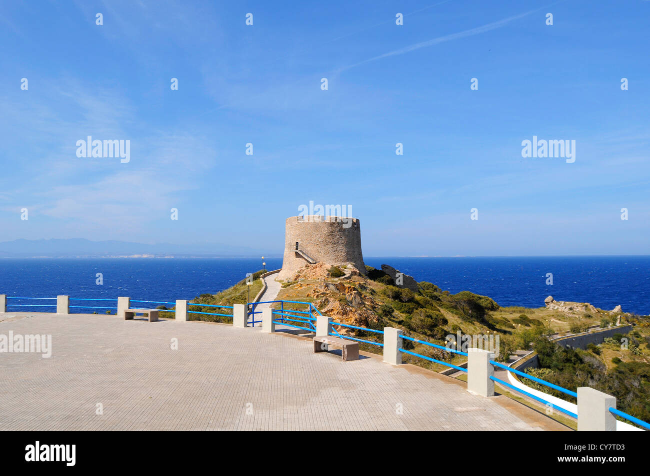View of Spanish tower Stock Photo