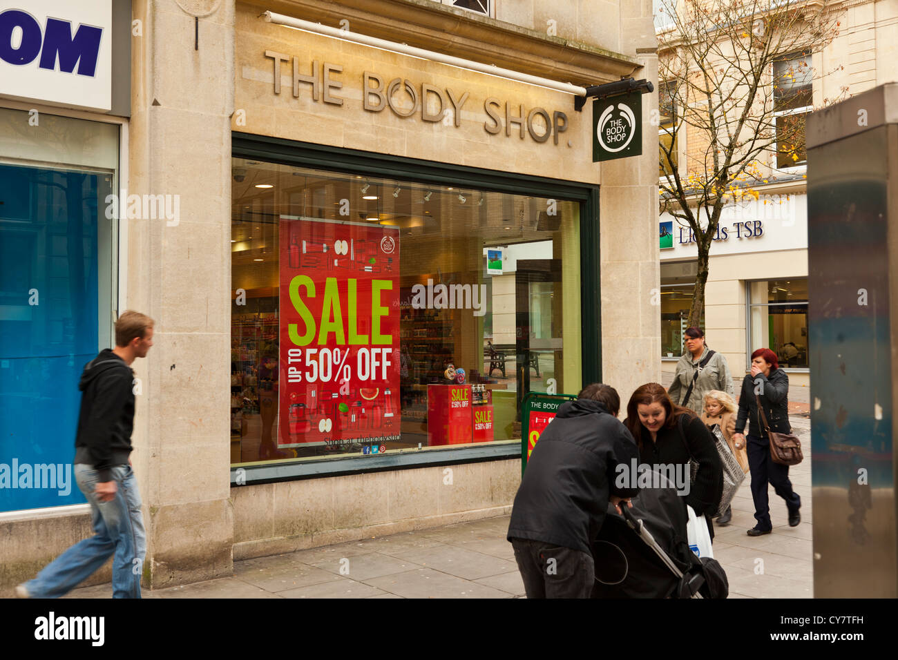The Body Shop, Commercial Street, Newport, Wales, UK. Stock Photo