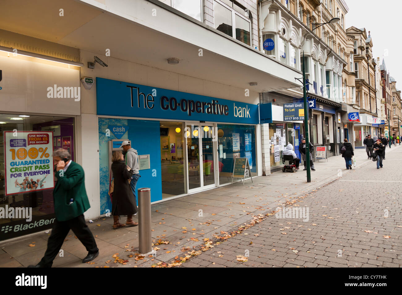 The Co-operative Bank on Commercial Street Newport Wales UK. Stock Photo