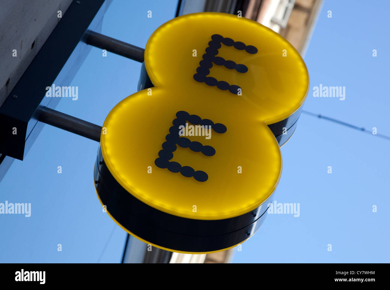 Sign on EE (formerly Everything Everywhere) mobile phone shop, London