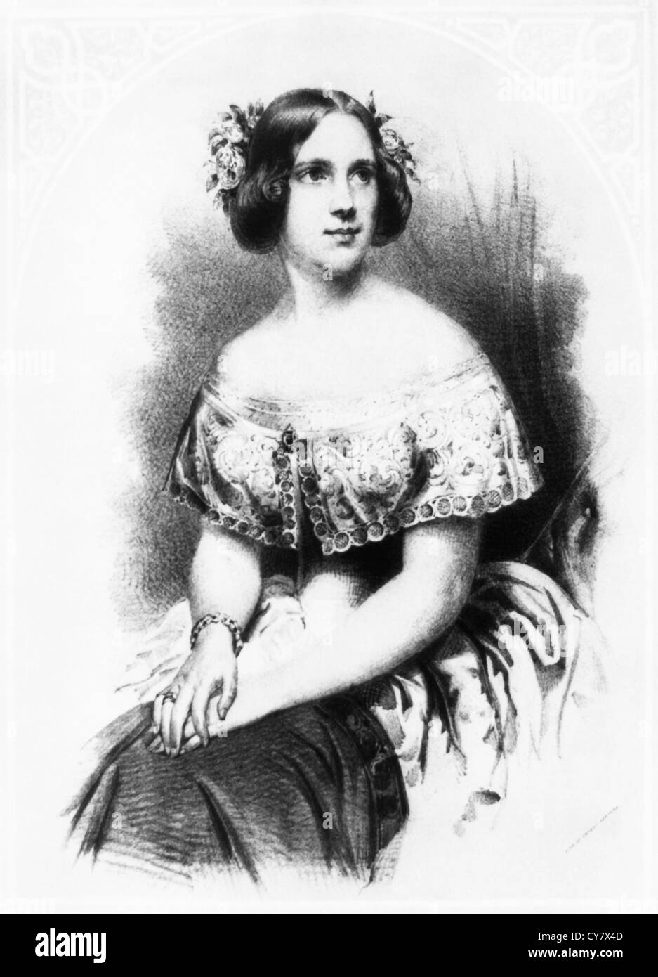 Vintage portrait of Jenny Lind Stock Photo Alamy