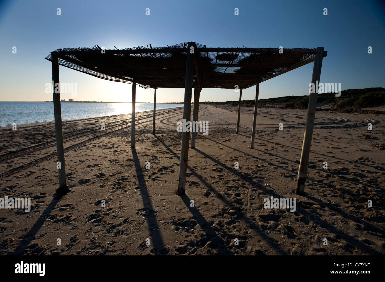 beach shade shelter Stock Photo
