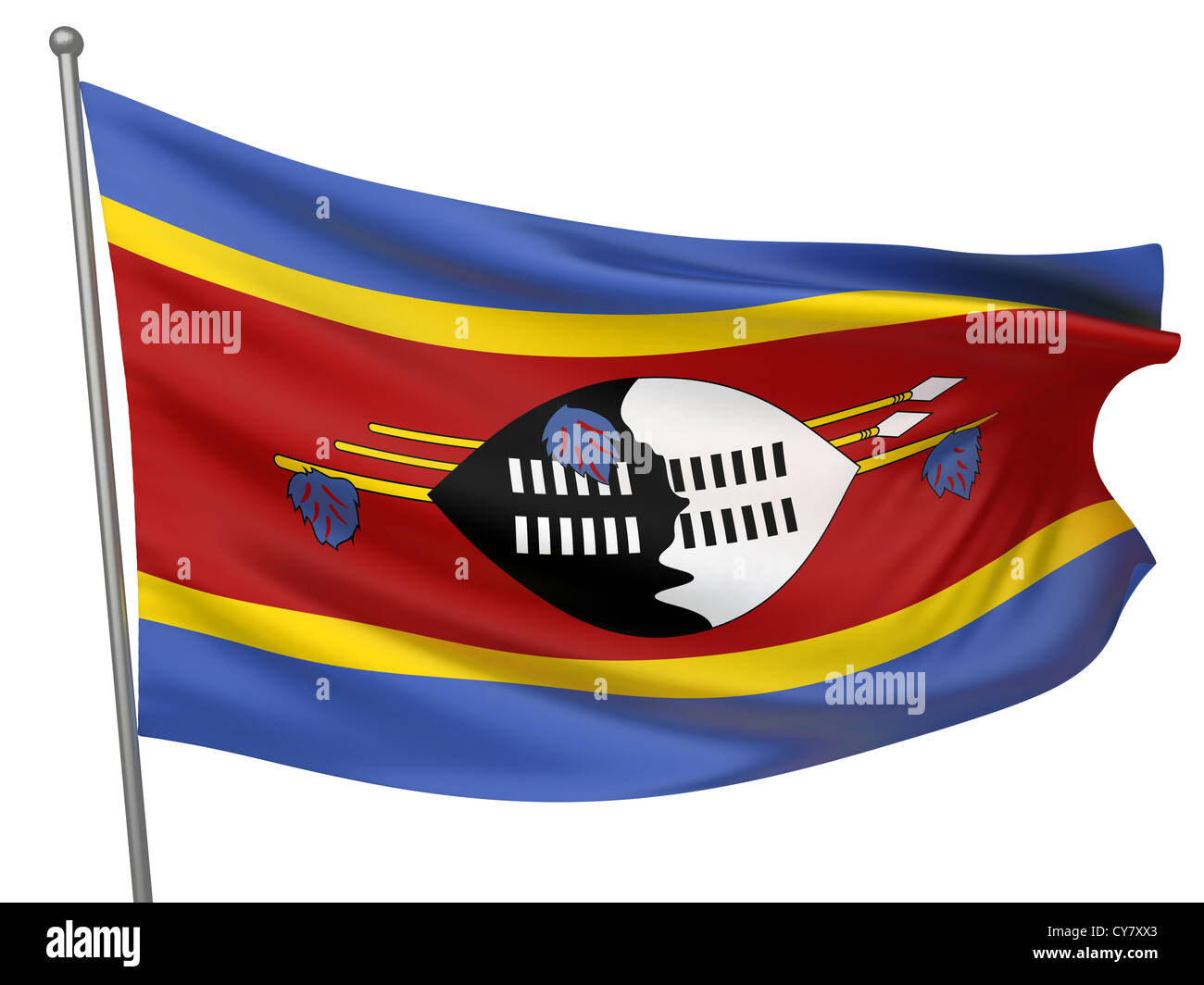 Swaziland National Flag - All Countries Collection - Isolated Image ...