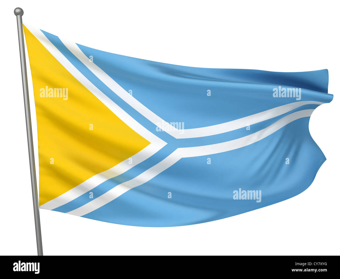 Tuva National Flag - All Countries Collection - Isolated Image Stock Photo