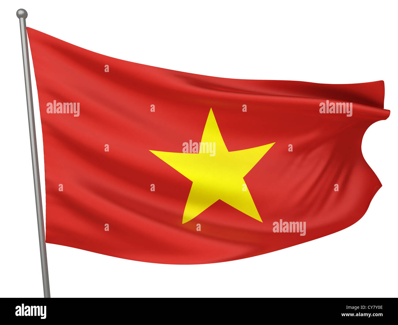 Vietnam National Flag All Countries Collection Isolated Image Stock