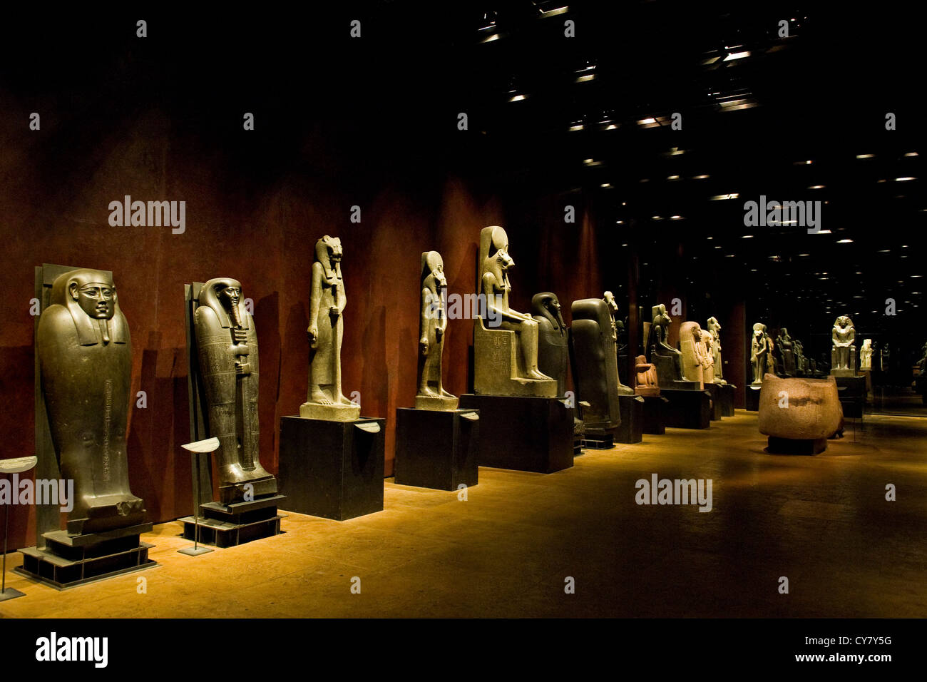 Italy, Piedmont, Turin, Egyptian Museum, Statuary room Stock Photo