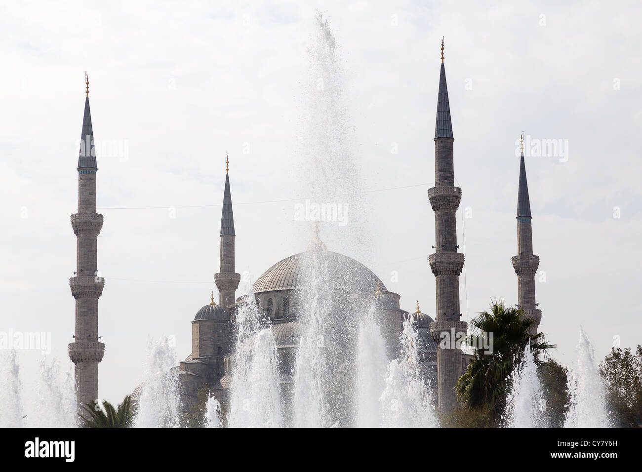 sultan ahmed mosque (blue mosque) exterior in istanbul turkey Stock ...