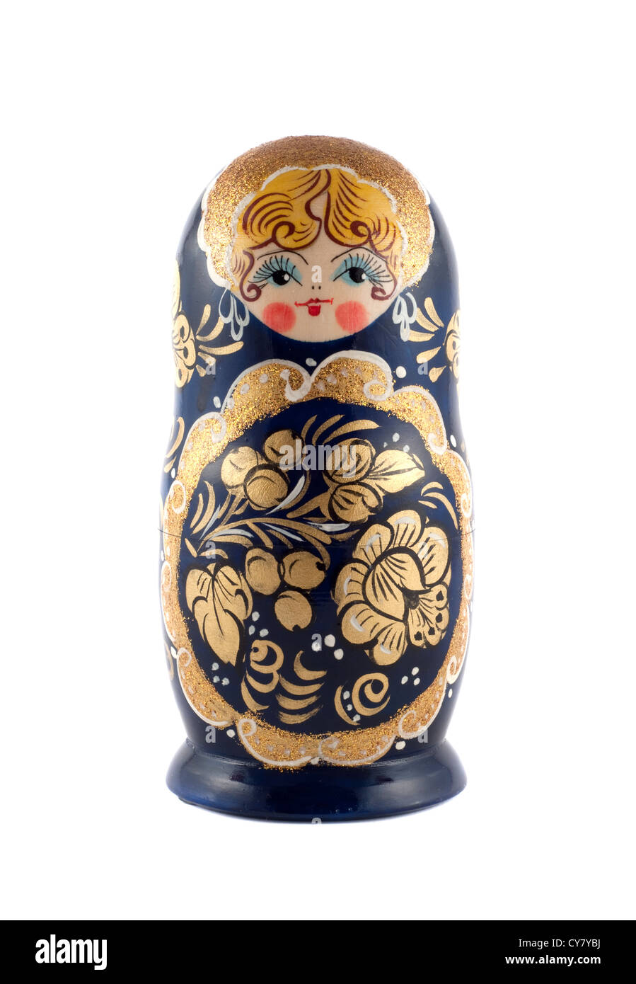 Russian matryoshka doll isolated on white Stock Photo