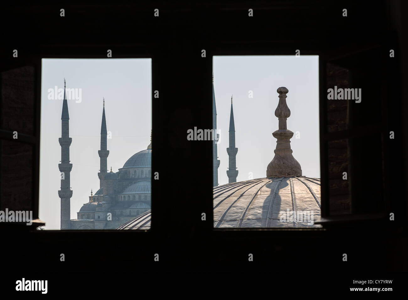 sultan ahmed mosque (blue mosque) exterior in istanbul turkey Stock ...