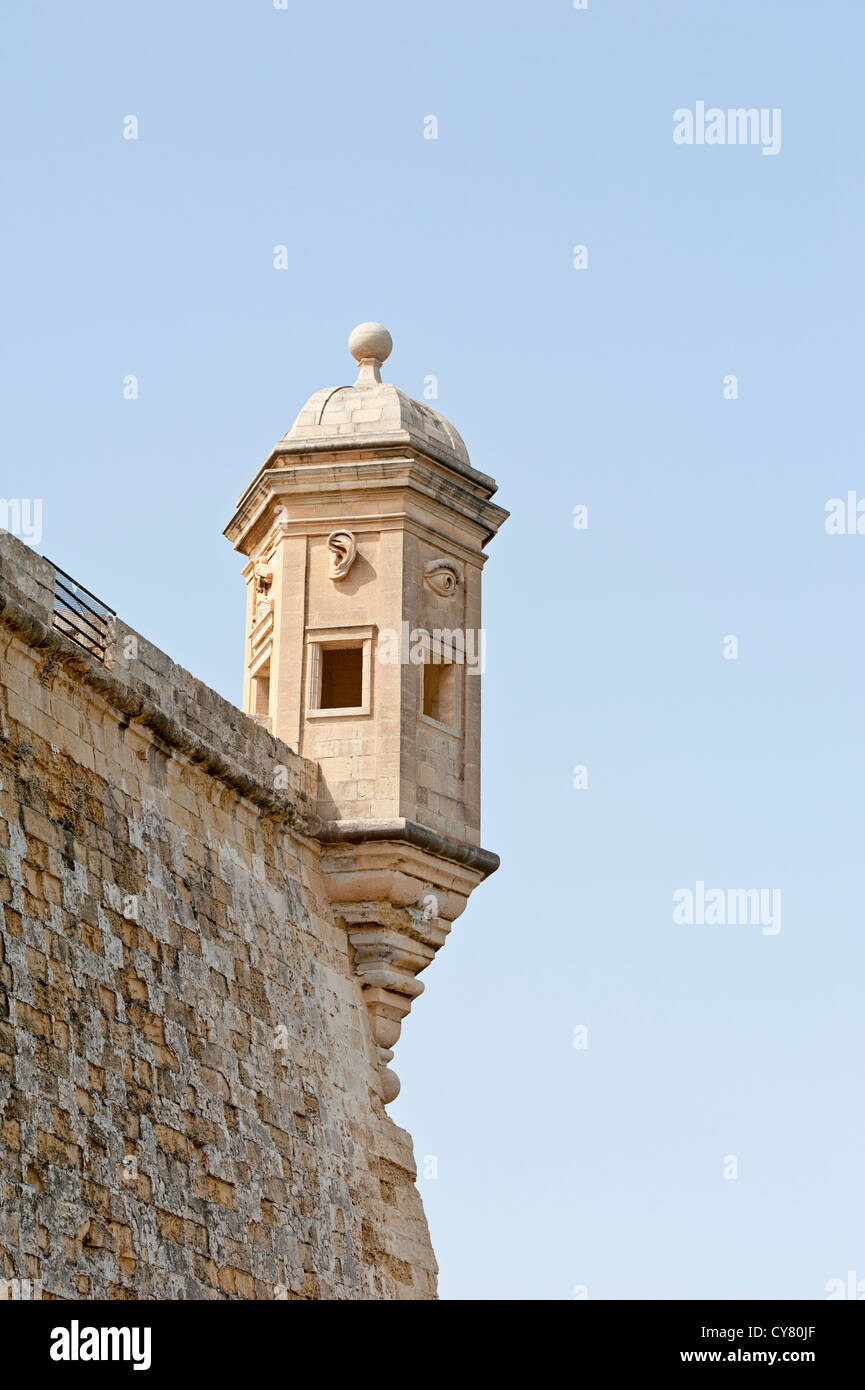 Maltese watchtower Stock Photo