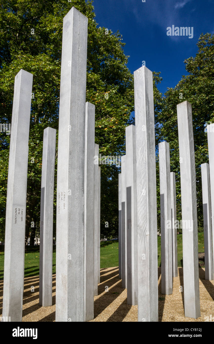 England London memorial to 2005 terrorist attack victims Stock Photo