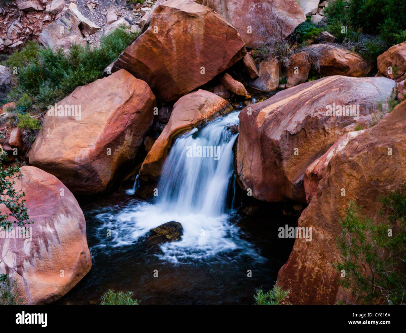 Waterfall in the Grand Canyon National Park Stock Photo