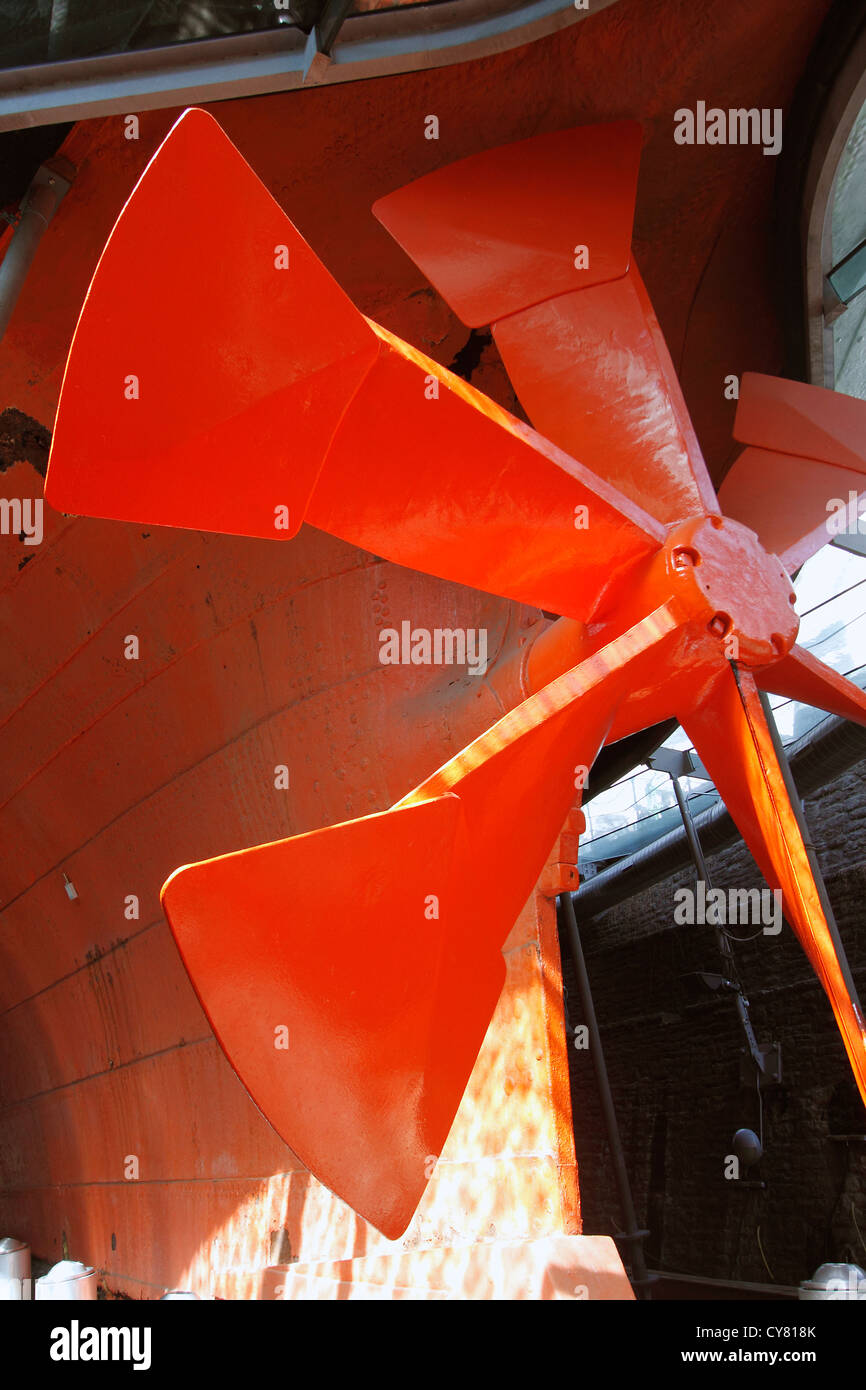 SS Great Britain The screw. The unique six bladed screw launched in
