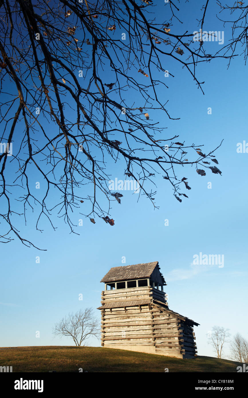 Groundhog Mountain Lookout Tower, Blue Ridge Parkway, Virginia, USA Stock Photo