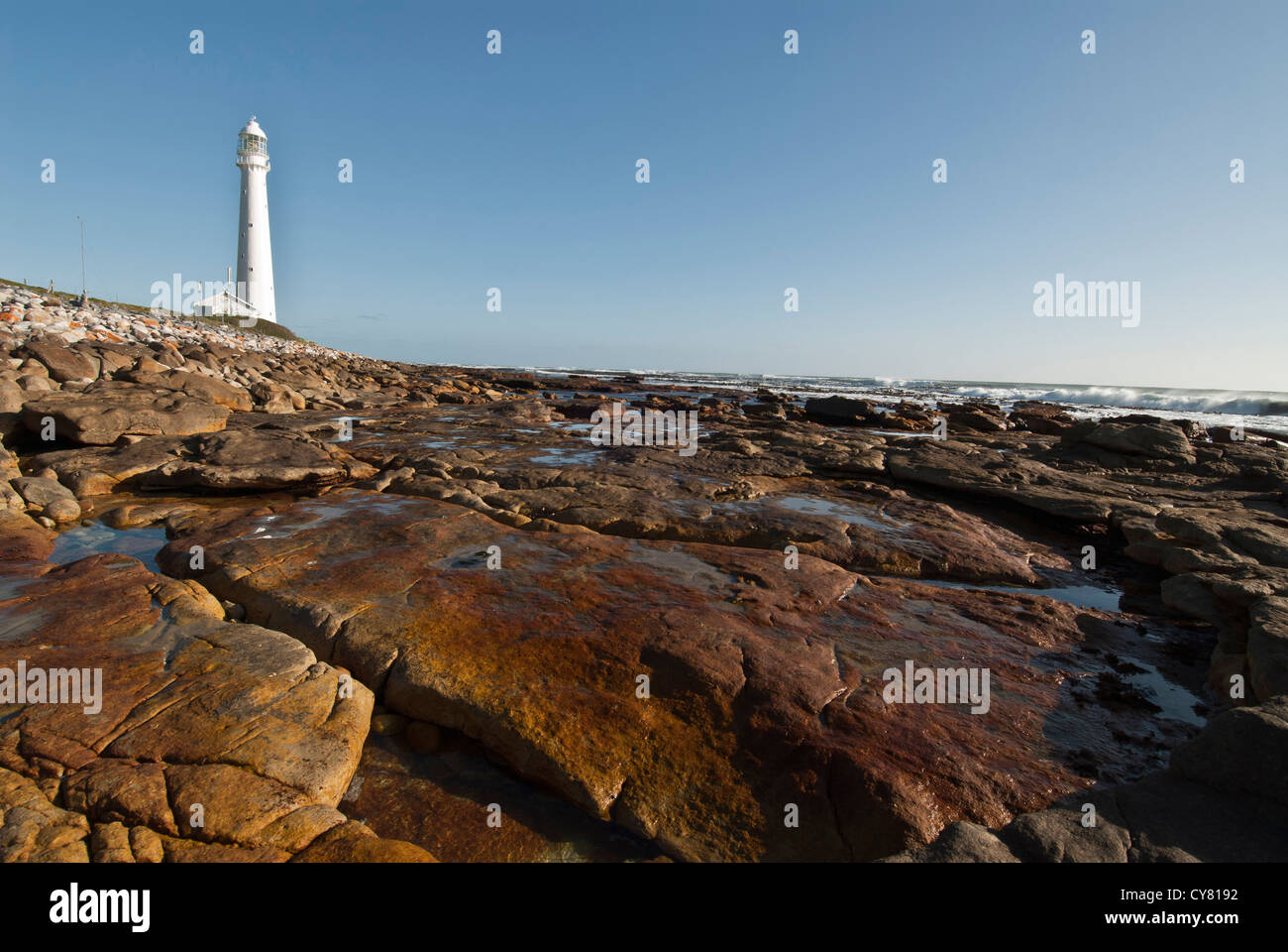 Slangkop Lighthouse, Kommetjie, South Africa Stock Photo
