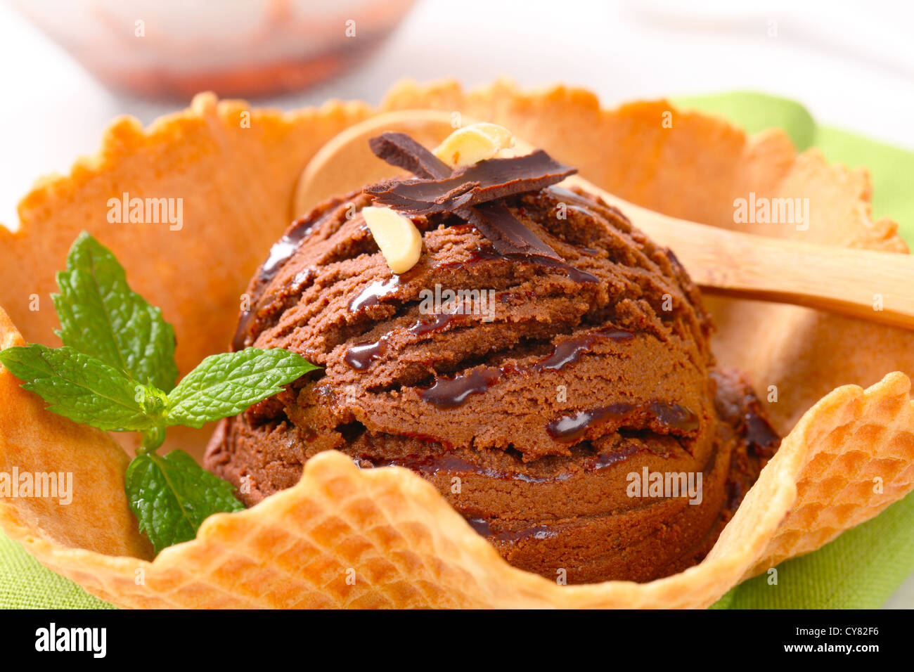 Chocolate ice cream Stock Photo Alamy
