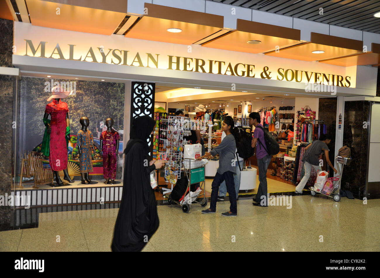 Souvenir shop at Kuala Lumpur airport, Malaysia Stock Photo
