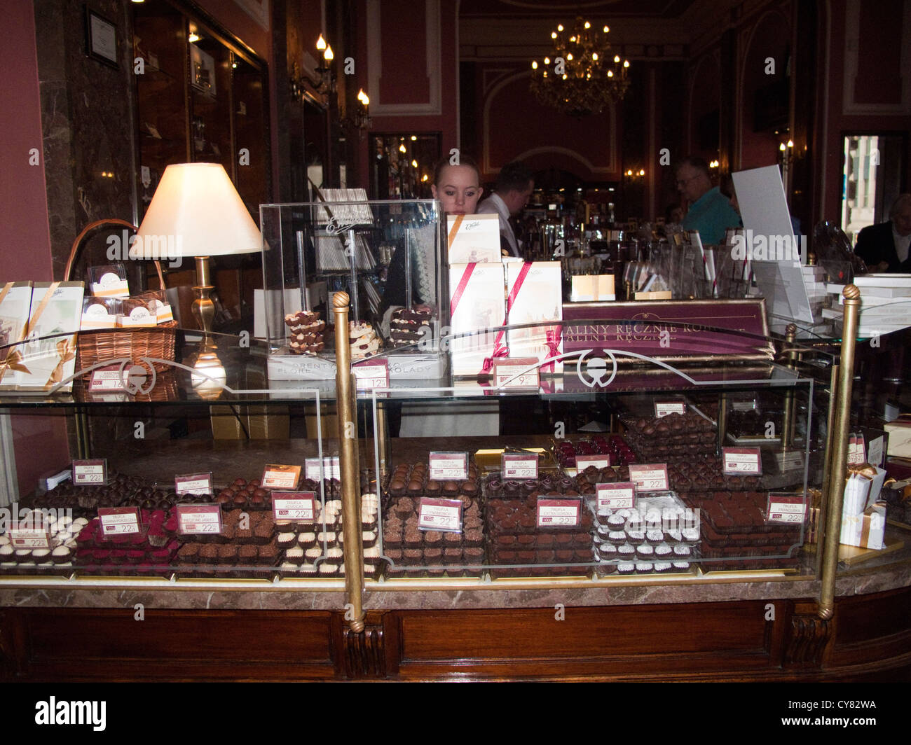 E. Wedel chocolate shop Warsaw Poland Stock Photo Alamy