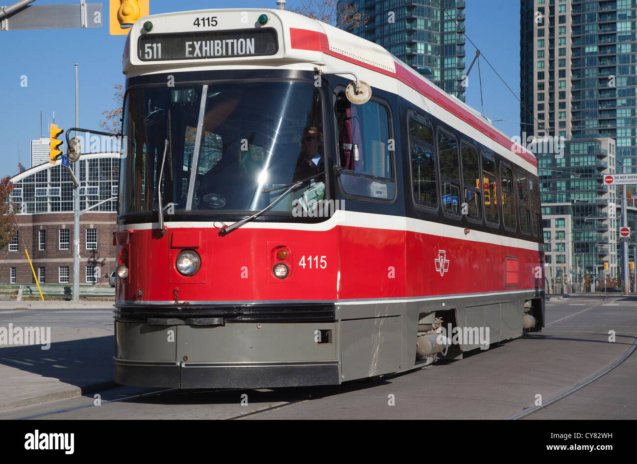 Toronto street car of Toronto Transit Commission. Toronto, Canada Stock