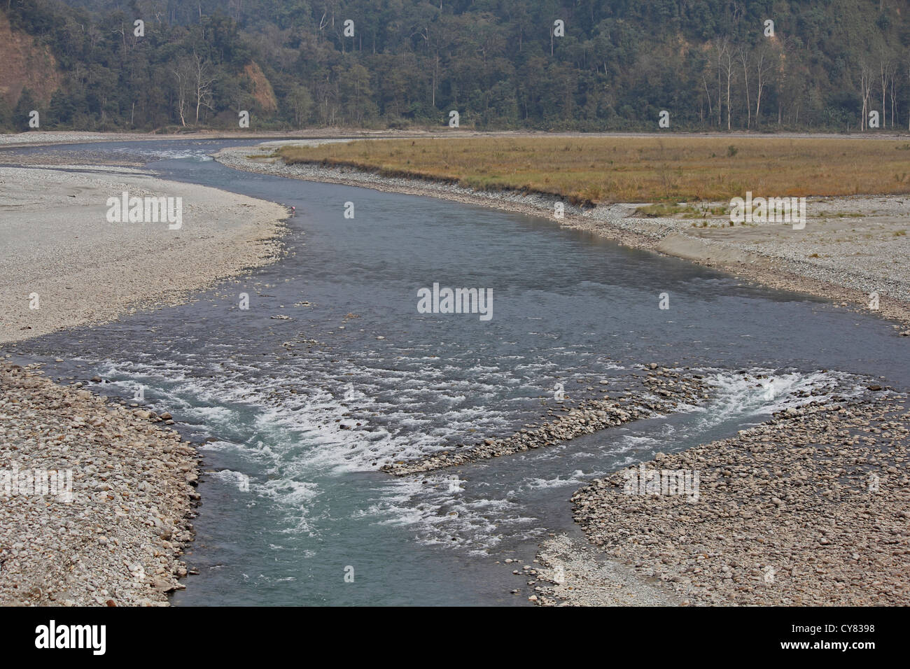 Debang River Bed, Arunachal Pradesh, India Stock Photo