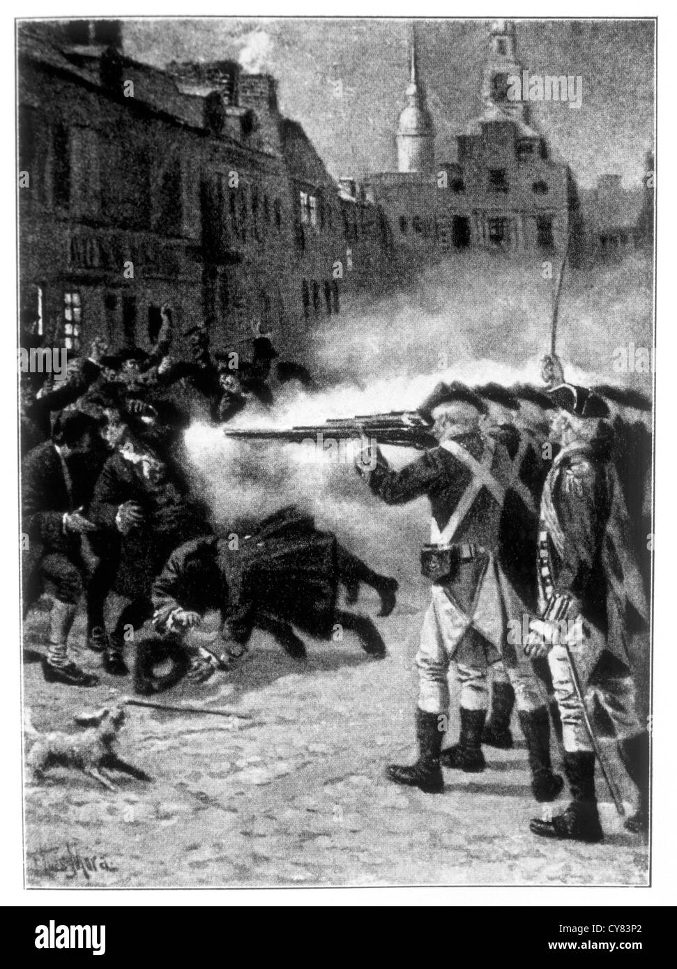 The Boston Massacre, 1770 Stock Photo