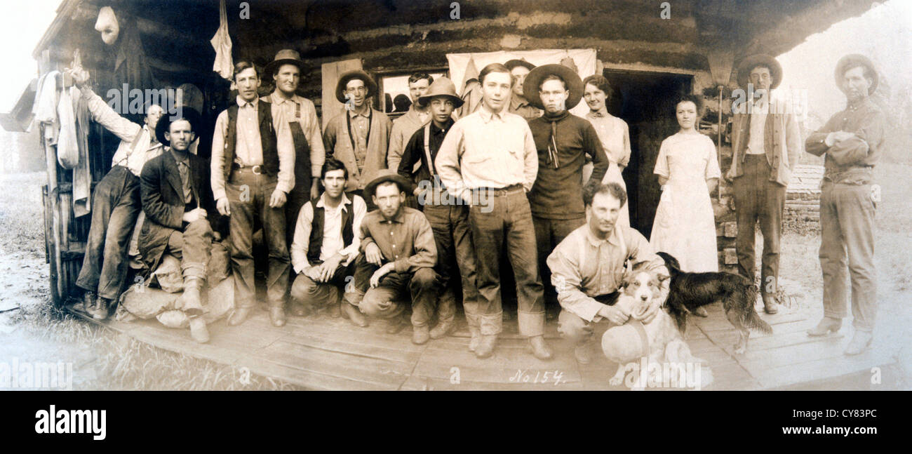 Group of Cowboys, Circa 1900 Stock Photo
