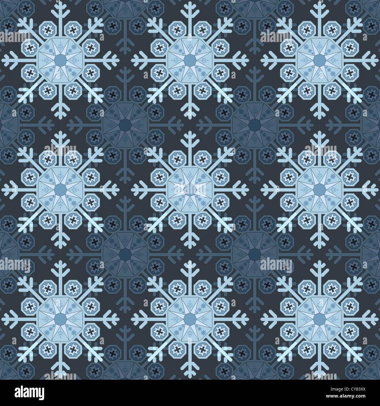 Decorative seamless background - snowflakes. Vector illustration Stock ...
