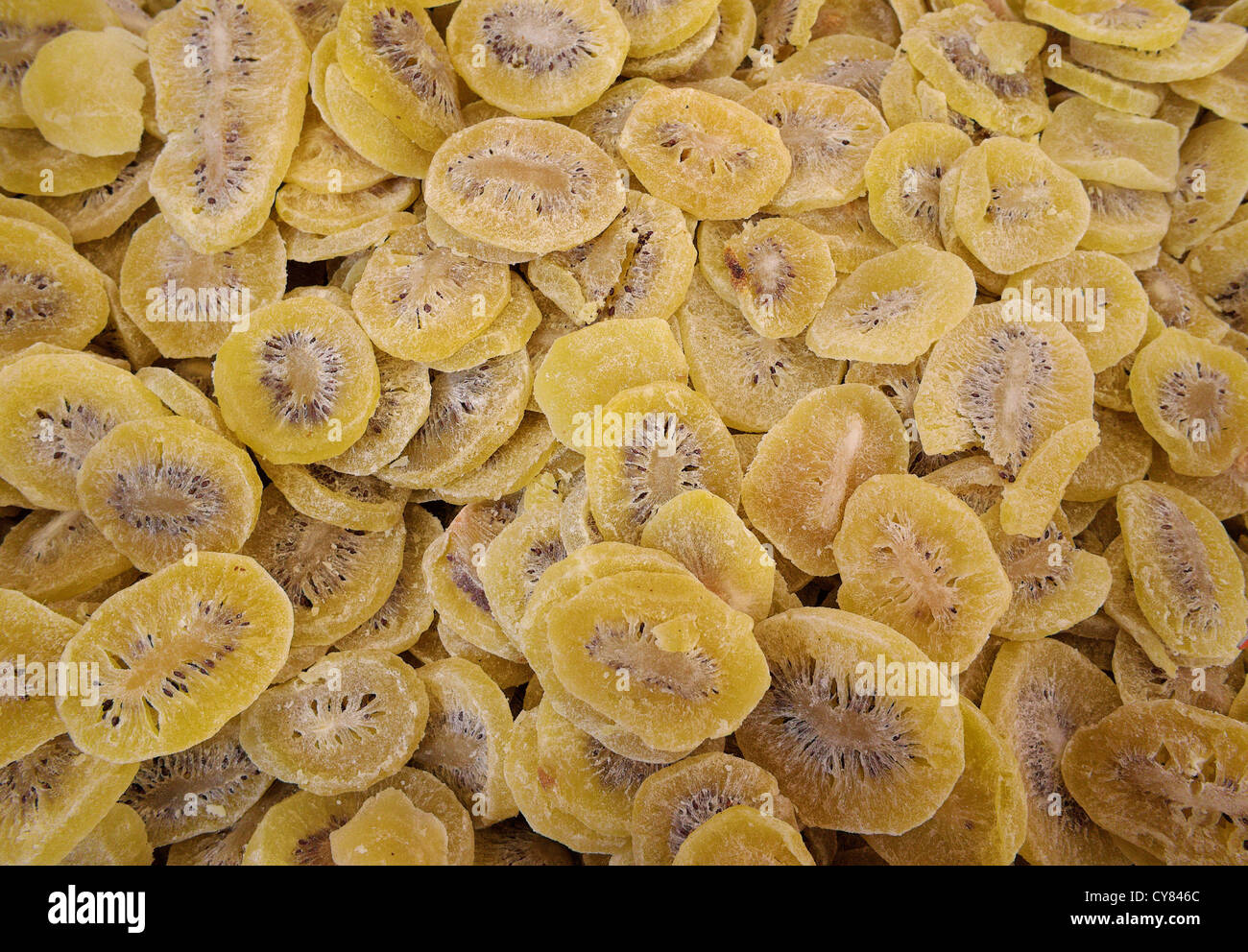 Candied kiwi slices Stock Photo Alamy