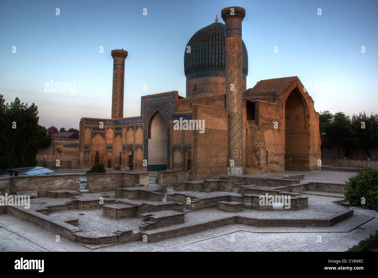 Guri Amir Mausoleum Samarkand Uzbekistan Stock Photo