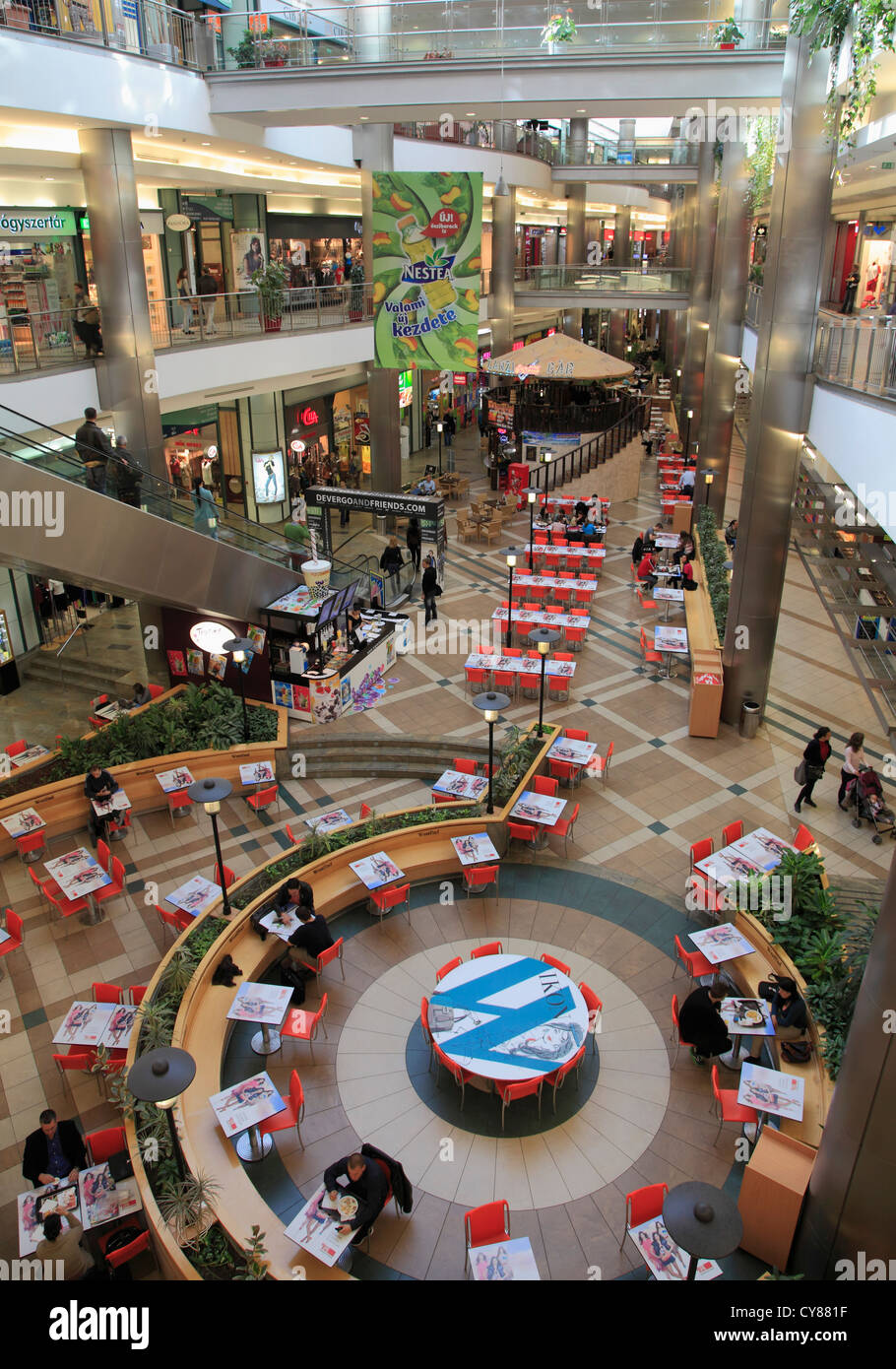 Hungary, Budapest, WestEnd shopping centre, Stock Photo
