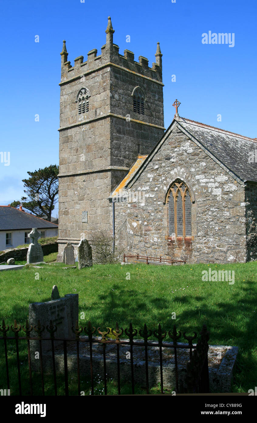parish church Zennor Cornwall England UK Stock Photo Alamy