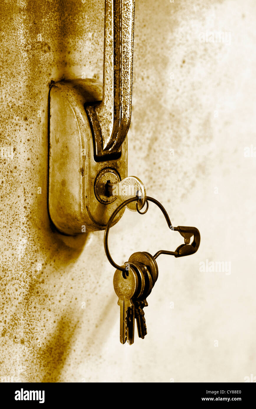 Metal Refrigerator Door Lock Food Storage Freezing Diet Stock Photo by  ©goffkein 253610904