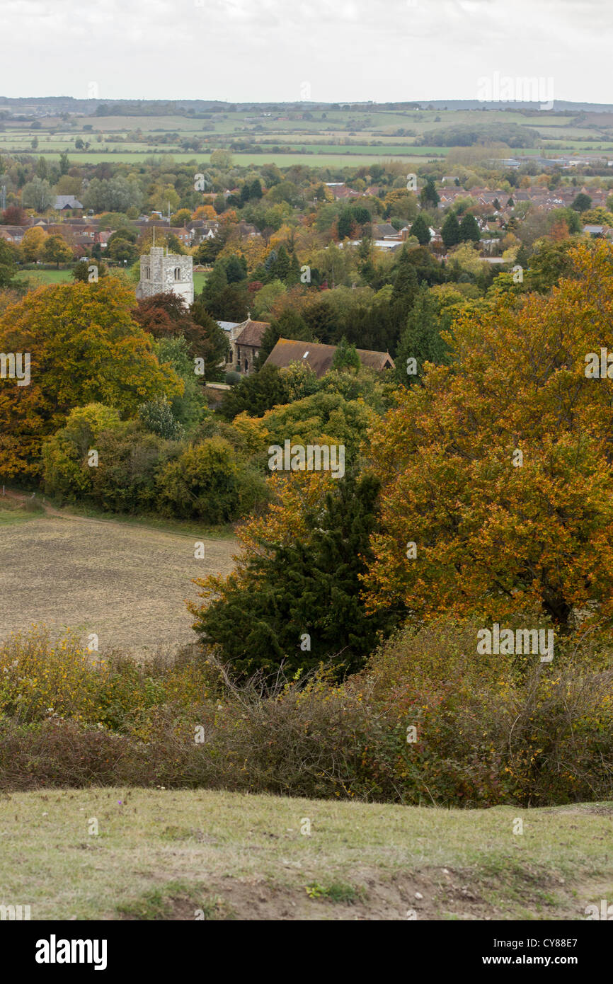 Barton le Clay from Barton hills Stock Photo Alamy