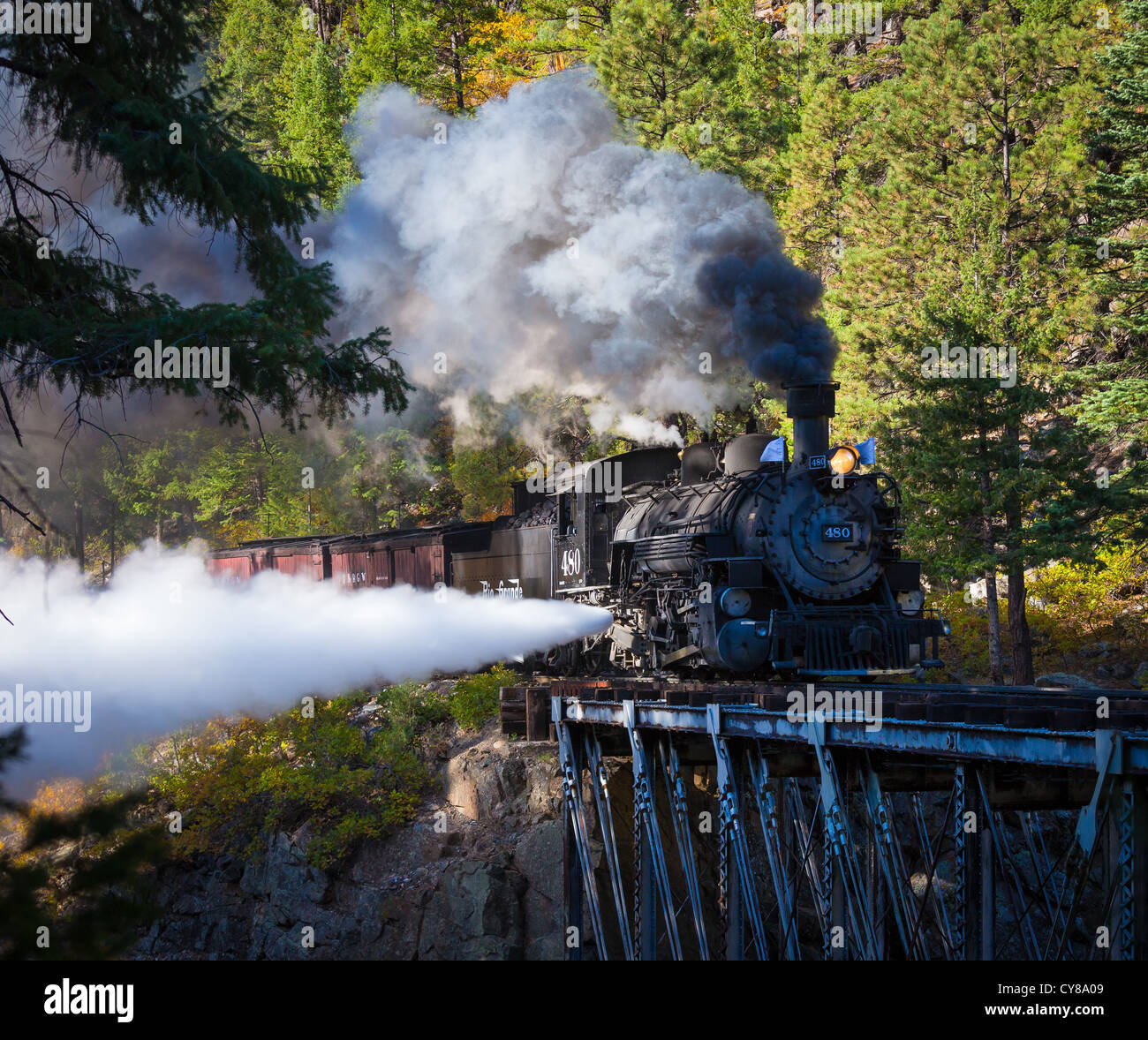 Durango-Silverton Narrow Gauge Railroad Stock Photo