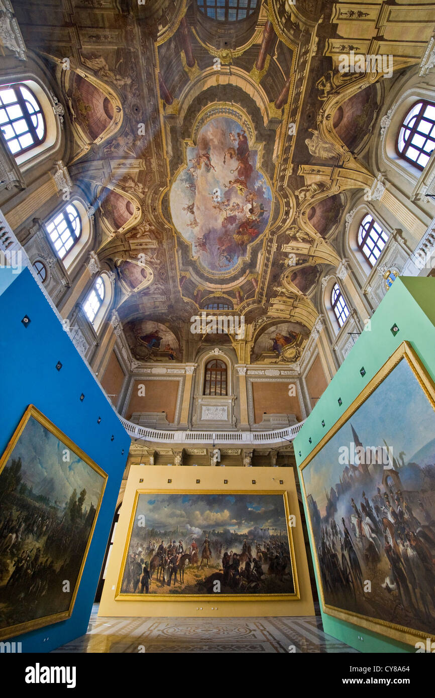 Italy, Piedmont, Turin, Carignano palace, National Museum of the Italian Risorgimento, fresco Stock Photo