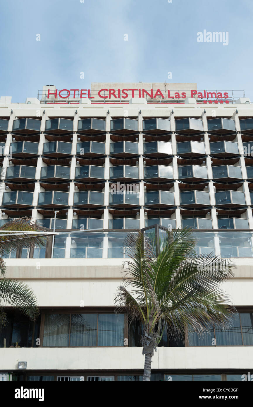 Hotel Cristina Las Palmas Gran Canaria Canary Islands Spain by the Playa  das Canteras Stock Photo - Alamy