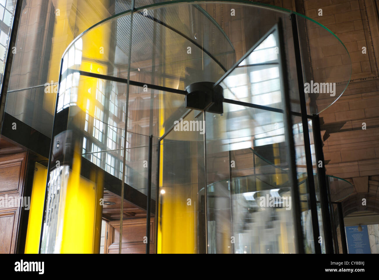 Revolving door at the Victoria and Albert Museum, South Kensington, London Stock Photo