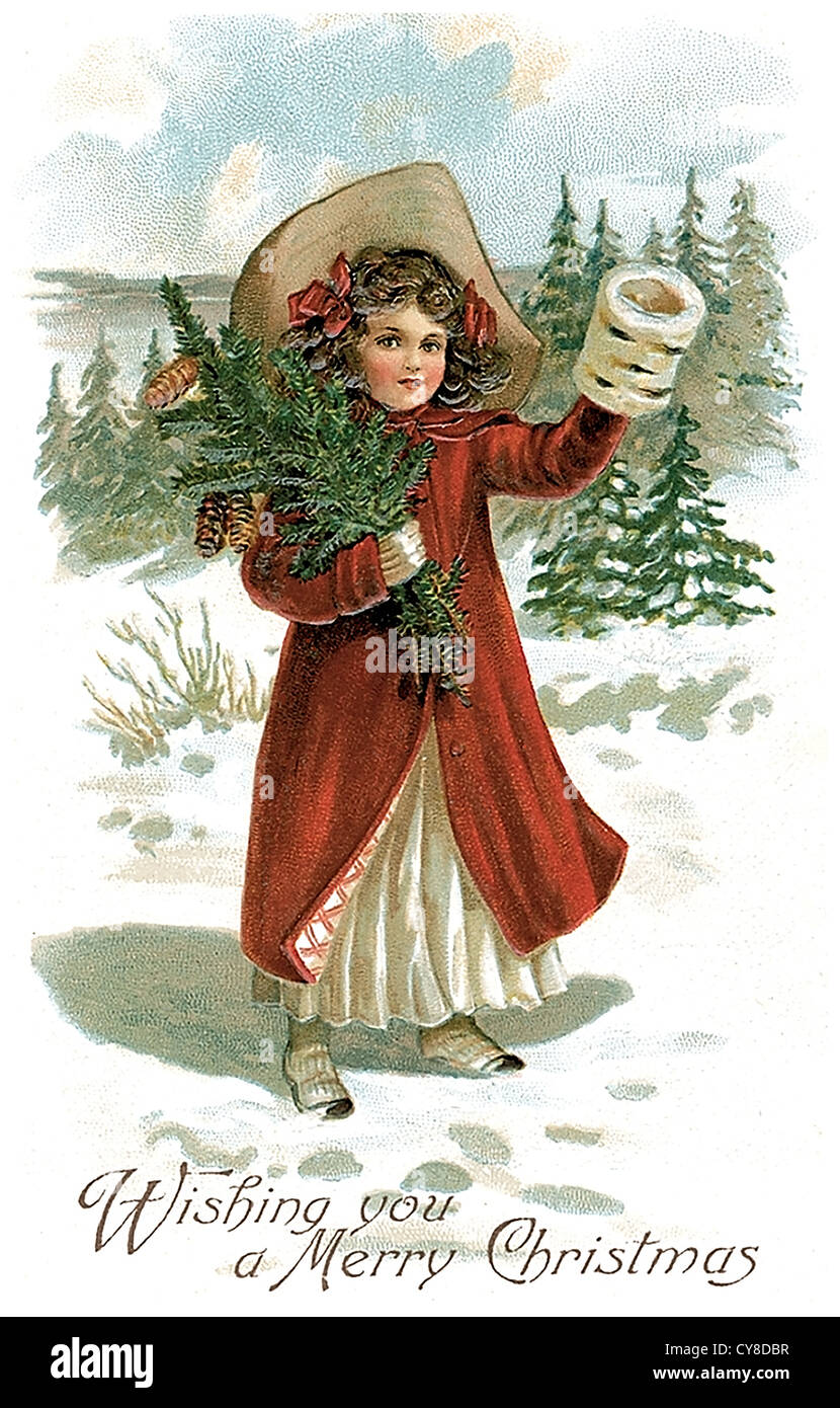 Girl standing in the snow Stock Photo - Alamy