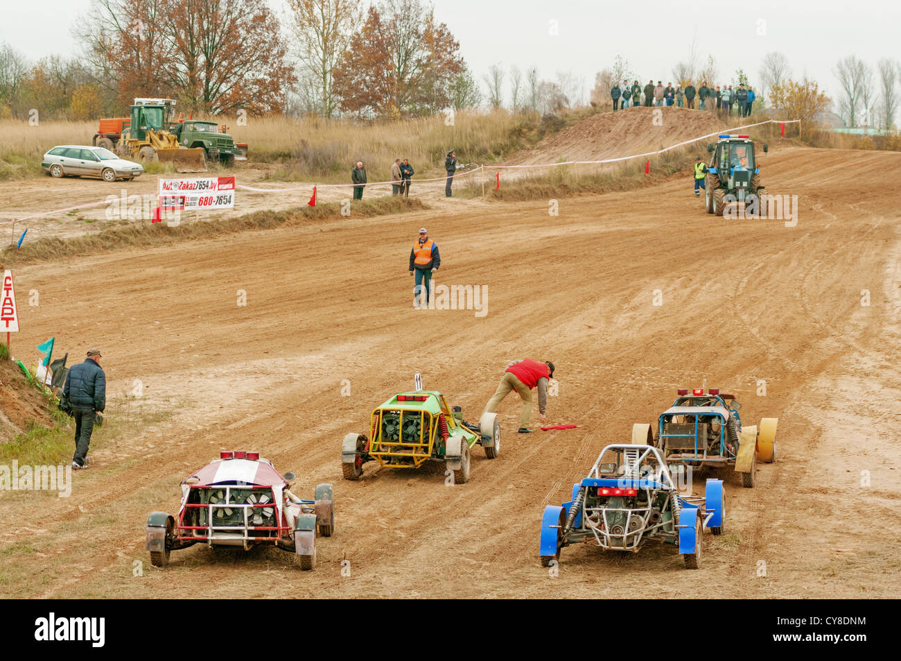 Small buggy test race. Stock Photo