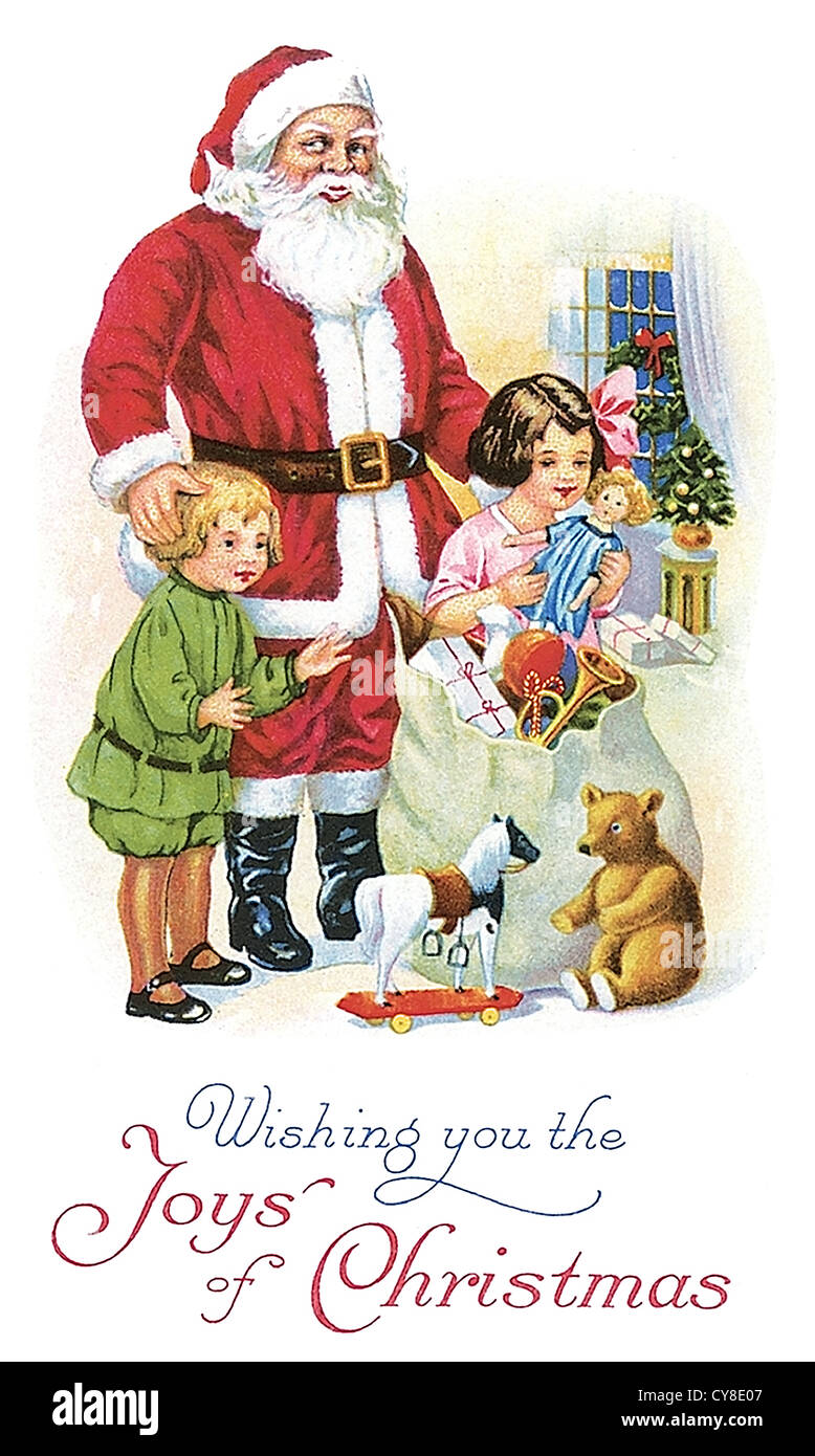 Vintage santa hi-res stock photography and images - Alamy