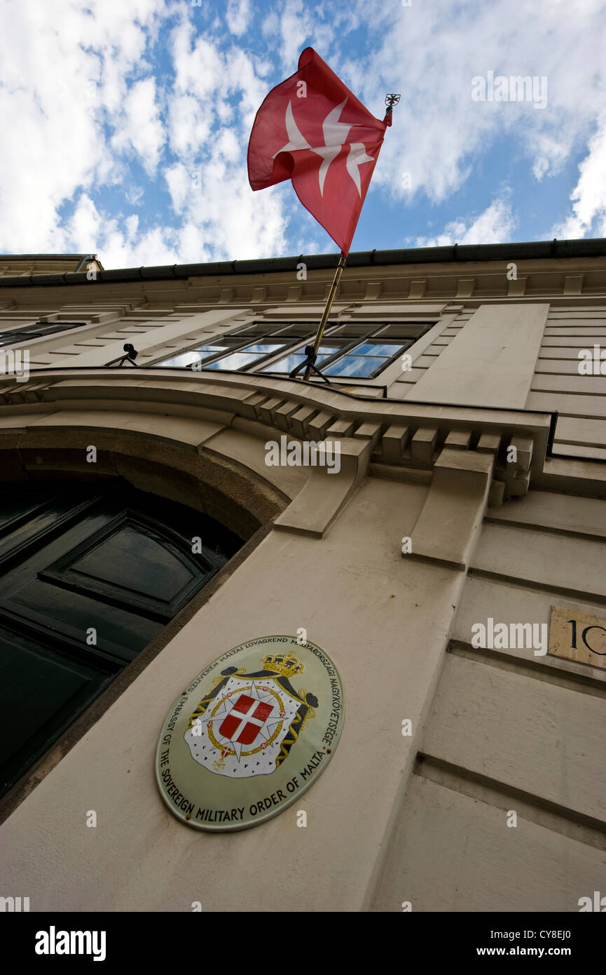 Flag of the order of knights of malta hires stock photography and