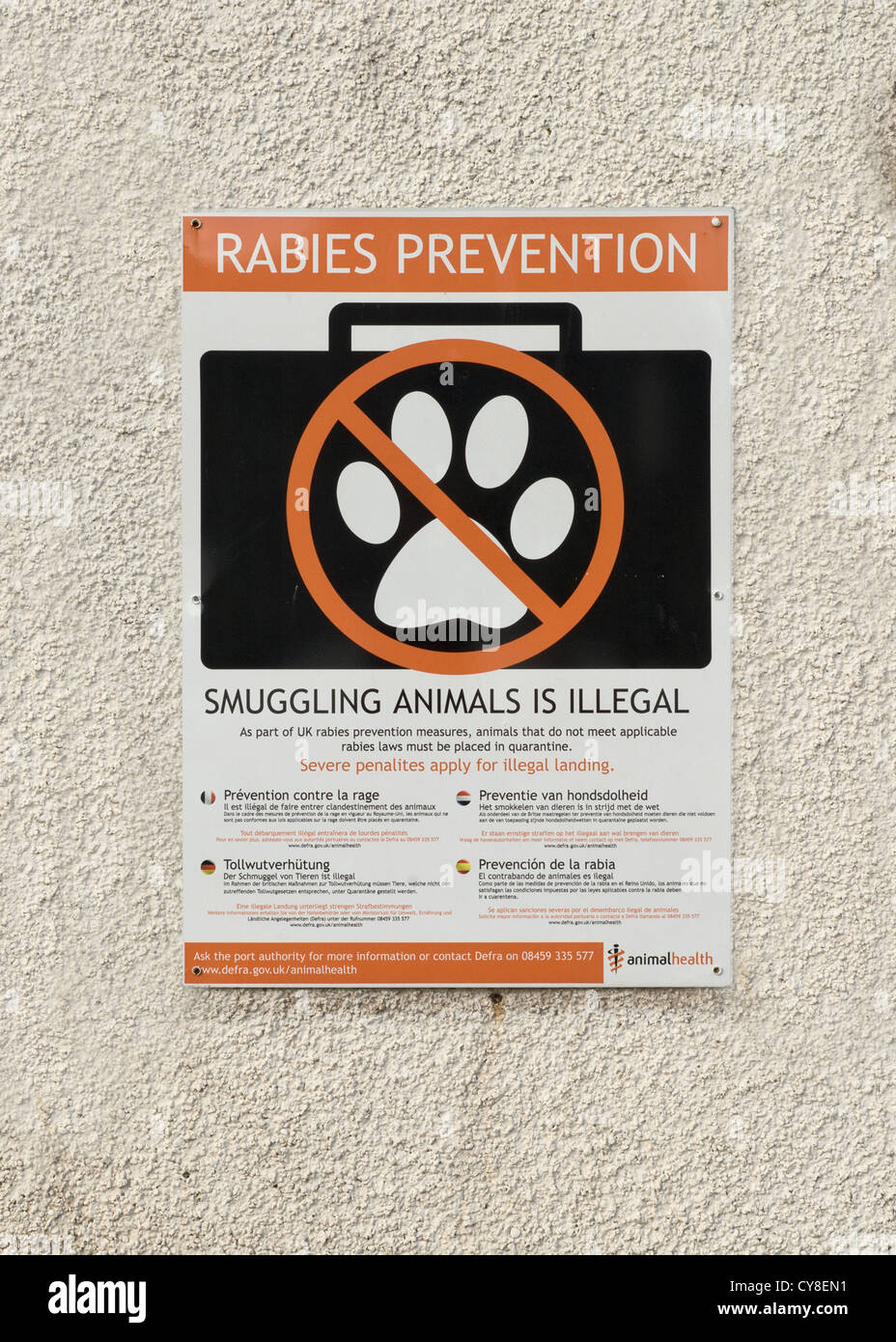 Uk rabies sign hires stock photography and images Alamy