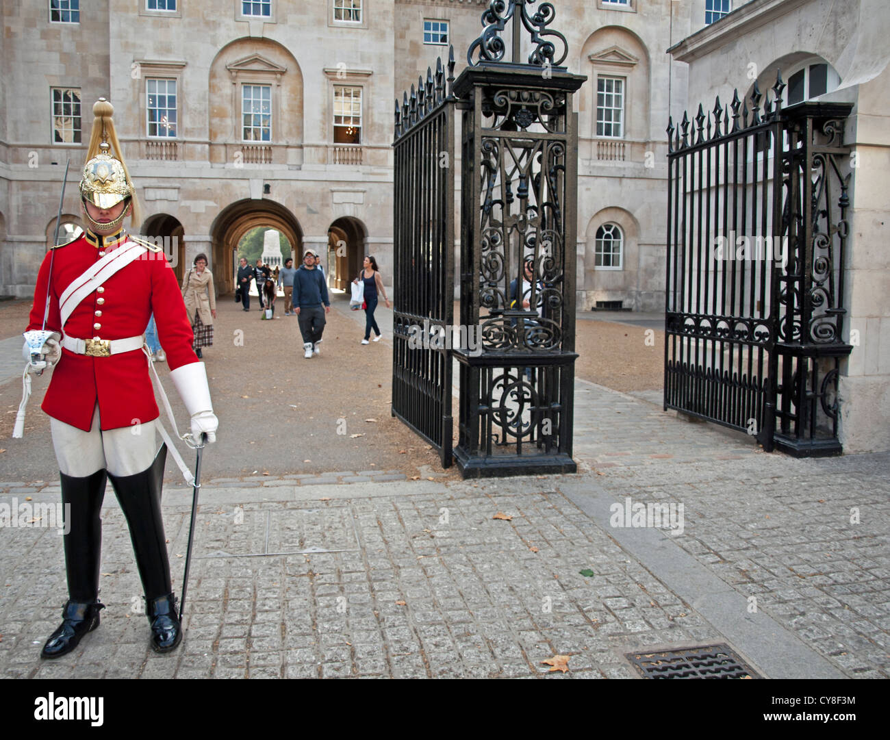 Royal Guard in front of Horse Guards on Whitehall, City of Westminster