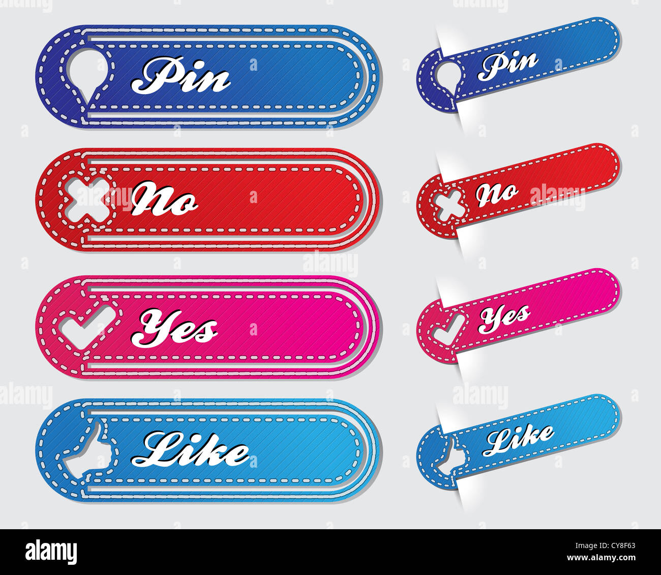 Collection of colorful leather bookmark Stock Photo - Alamy